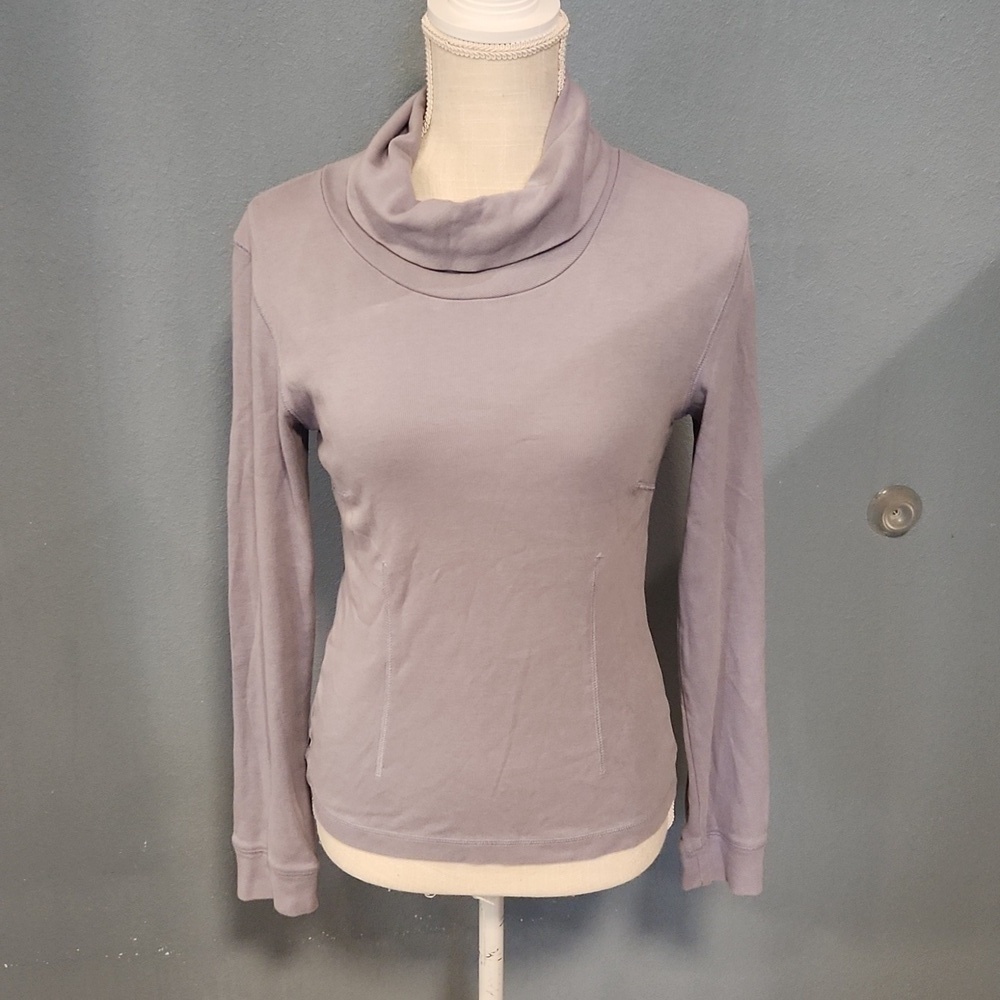 Vintage 90's J Crew Ribbed Textured 100% cotton turtle-neck Darting sweater